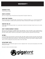 Preview for 8 page of GigaTent Redleg 3 BT013 Owner'S Manual