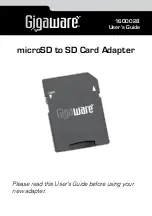 Gigaware microSD to SD Card Adapter User Manual preview