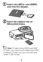 Предварительный просмотр 3 страницы Gigaware microSD to SD Card Adapter User Manual