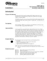 Preview for 1 page of Gilbarco TRIND MULTI 1 C00012-001-NF-D Installation Manual