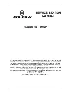 Preview for 2 page of Gilera Runner RST 50 SP Service Station Manual