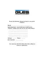 Preview for 2 page of Giles & Posner GBF-35 Banked Operation & Service Manual