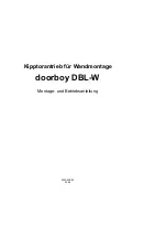 GILGEN doorboy DBL-W Assembly And Operating Instructions Manual preview