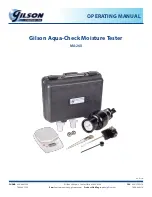 Предварительный просмотр 1 страницы Gilson Aqua-Check MA-26X Operating Manual