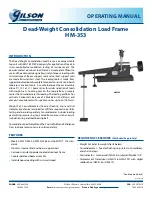Предварительный просмотр 1 страницы Gilson HM-353 Operating Manual