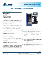 Preview for 1 page of Gilson MC-250 Series Instruction Manual