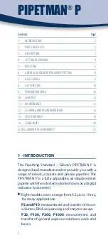 Preview for 2 page of Gilson PIPETMAN P Series User Manual