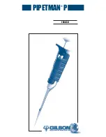 Preview for 1 page of Gilson PIPETMAN P Manual