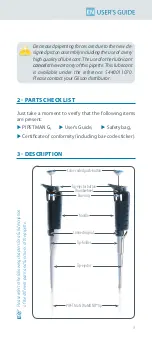 Preview for 6 page of Gilson Pipetman P1000G Manual