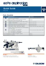 Preview for 1 page of Gilson Safe Aspiration Quick Manual