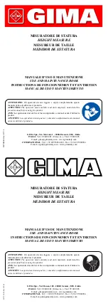 Предварительный просмотр 1 страницы Gima 27328 Use And Maintenance Book