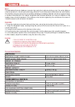 Предварительный просмотр 4 страницы Gima 28516 Use And Maintenance Book