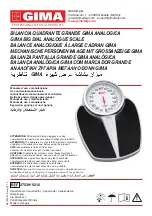 Preview for 1 page of Gima BIG DIAL ANALOGUE SCALE Use And Maintenance Book