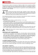 Preview for 3 page of Gima BIG DIAL ANALOGUE SCALE Use And Maintenance Book