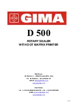 Gima D 500 Manual preview