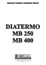 Gima DIATERMO MB 250 Instruction Manual preview