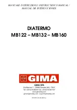 Gima DIATERMO MB122 Instruction Manual предпросмотр