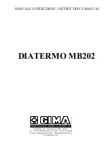 Gima DIATERMO MB200 Instruction Manual предпросмотр