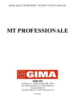 Gima MT PROFESSIONALE Instruction Manual предпросмотр