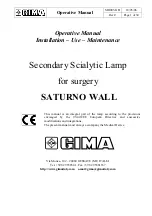 Gima SATURNO WALL Operative Manual preview