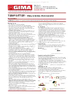 Gima TEMP SITTER User Manual preview