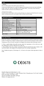 Preview for 2 page of Gingerway GW-5361M Instruction Manual