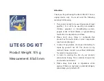 Ginnie LITE 65 DG KIT Manual preview