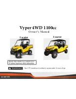 gio Vyper 4WD 1100cc Owner'S Manual предпросмотр