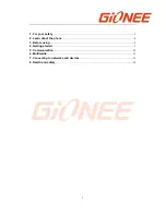 Preview for 2 page of Gionee Dream D1 User Manual