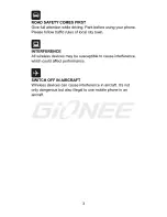 Preview for 4 page of Gionee F103 User Manual