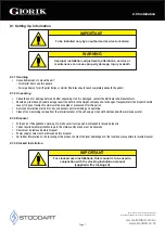 Предварительный просмотр 8 страницы Giorik KB061WT Specification, Installation & Operation Manual