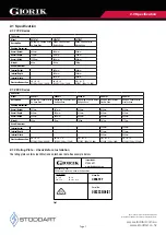 Preview for 8 page of Giorik Stoddart 700 Series Installation, Operation & Maintenance Manual