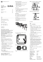 Preview for 1 page of Gira 0144 30 Operating Instructions