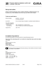 Preview for 2 page of Gira 0335 00 Installation Instructions