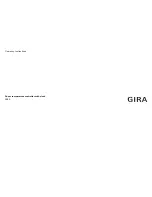 Preview for 1 page of Gira 0389 Series Operating Instructions Manual