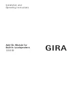 Gira 1259 00 Installation And Operating Instructions Manual preview