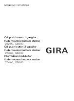 Предварительный просмотр 1 страницы Gira 1264 00 Mounting Instructions