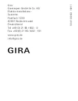 Предварительный просмотр 20 страницы Gira 1286 Series Operating Instructions Manual