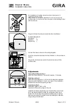 Предварительный просмотр 4 страницы Gira 180 plus Installation Instructions Manual