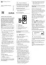 Gira 5217 00 Operating Instructions preview