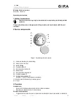 Gira 5461 02 Operating Instructions Manual предпросмотр