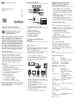 Предварительный просмотр 1 страницы Gira 5500 000 Operating Instructions