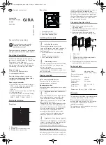 Preview for 1 page of Gira 5567 000 Operating Instructions