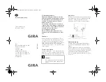 Gira 5919 Series Installation Manual предпросмотр