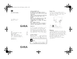 Preview for 2 page of Gira 5919 Series Installation Manual