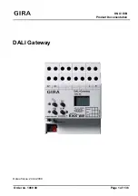 Gira DALI Gateway Product Documentation preview