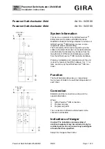 Preview for 1 page of Gira Powernet Switchactuator 2fold Installation Instructions