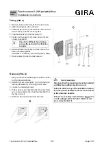 Предварительный просмотр 2 страницы Gira Touch sensor 2 Installation Instructions