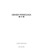 Preview for 1 page of Girard-Perregaux Quasar User Manual