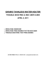 Предварительный просмотр 1 страницы Girard Products TANKLESS WATER HEATER Trouble-Shooting & End User Manual